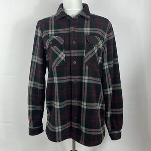 Boston Traders Plaid Polar Fleece Shirt Jacket Shacket  Button Down Cozy Size M